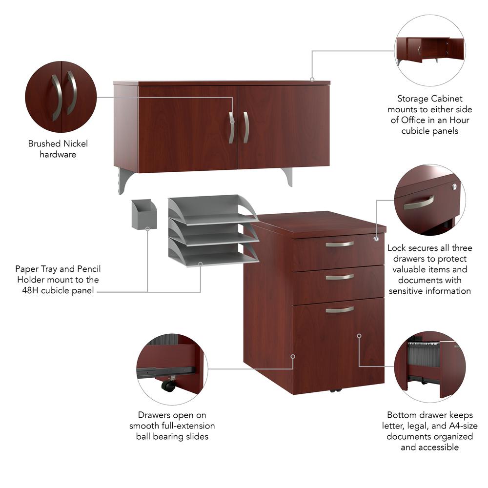 Bush Business Furniture Office in an Hour Storage and Accessory Kit, Hansen Cherry. Picture 7
