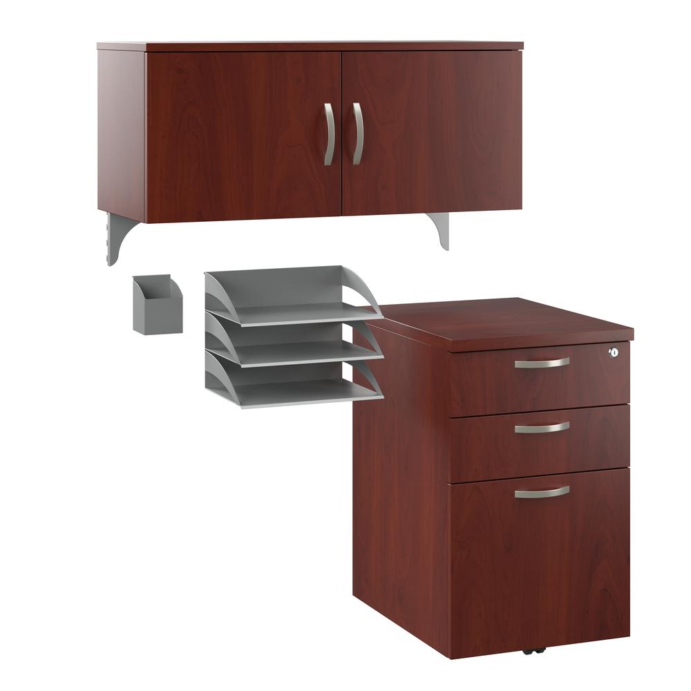 Bush Business Furniture Office in an Hour Storage and Accessory Kit, Mocha Cherry. The main picture.