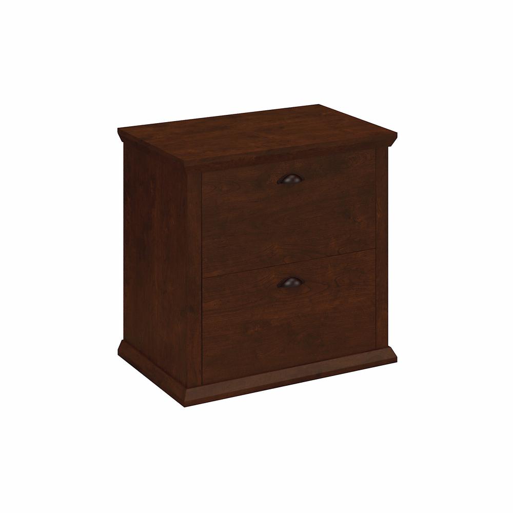 Bush Furniture Yorktown 2 Drawer Lateral File Cabinet, Antique Cherry. Picture 1