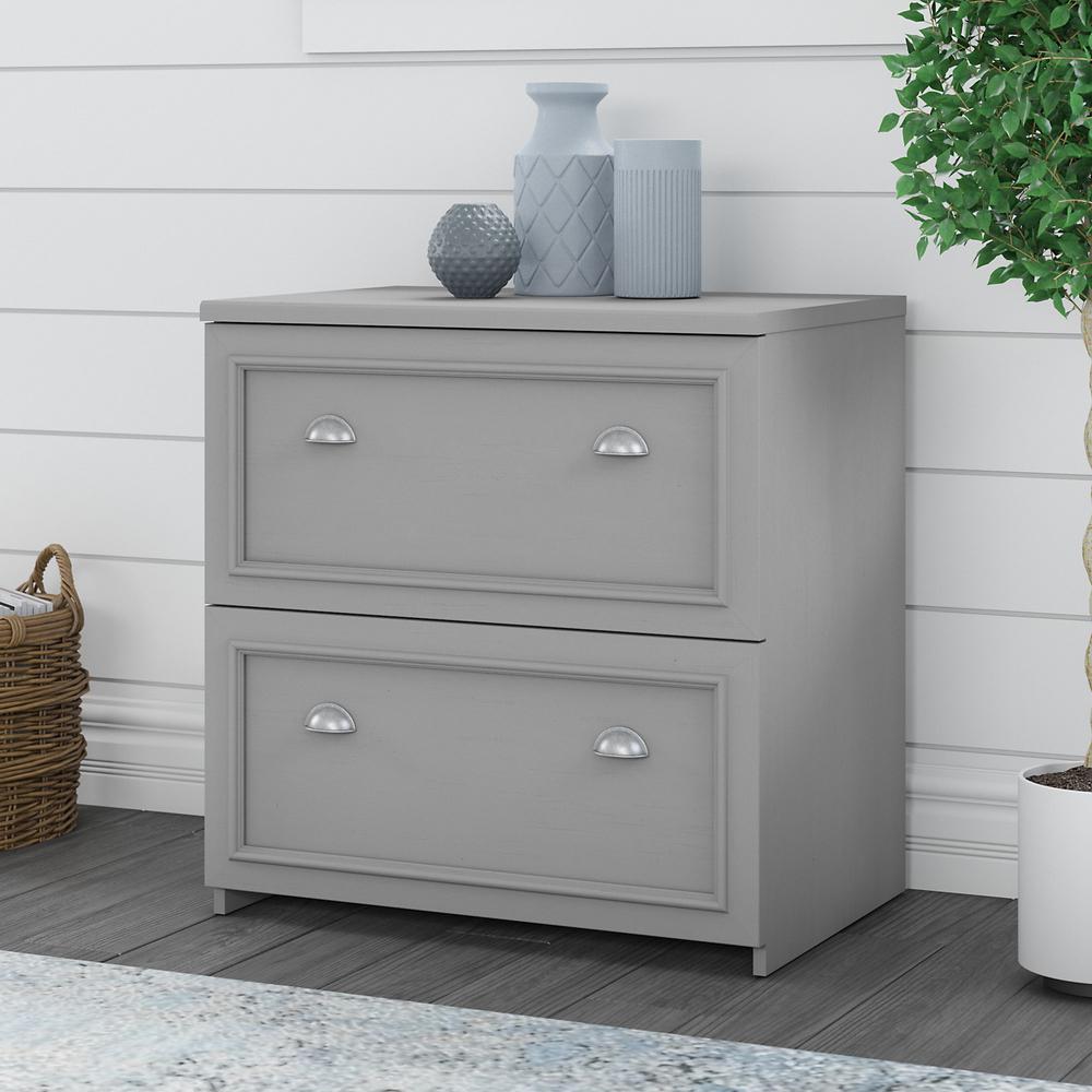 Bush Furniture Fairview 2 Drawer Lateral File Cabinet, Cape Cod Gray. Picture 2
