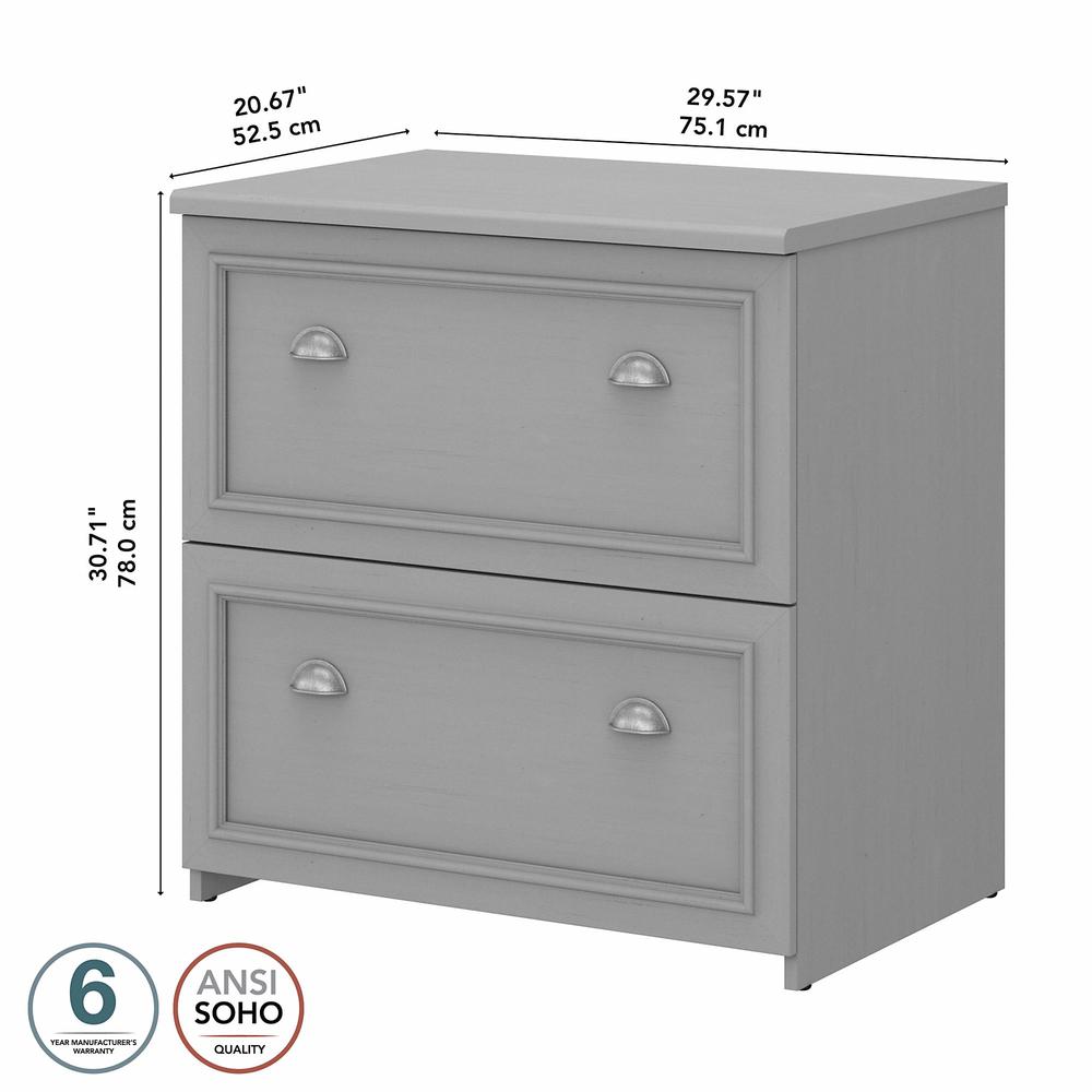 Bush Furniture Fairview 2 Drawer Lateral File Cabinet, Cape Cod Gray. Picture 5