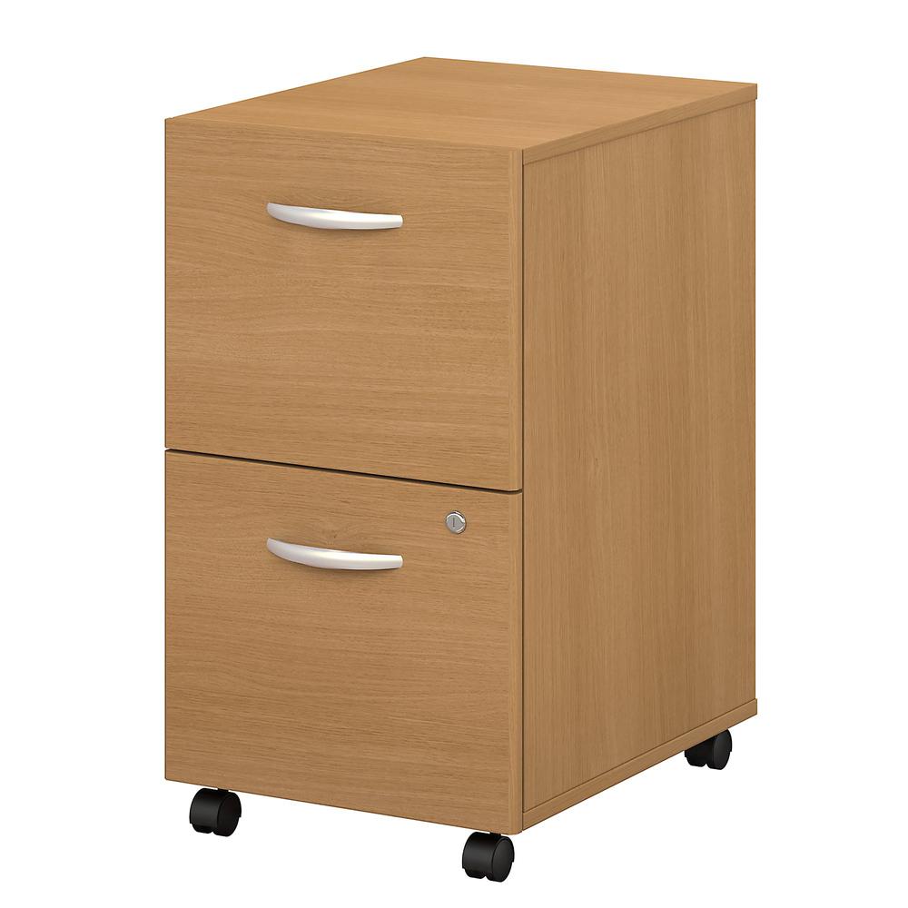 Bush Business Furniture Series C 2 Drawer Mobile File Cabinet Assembled Light Oak