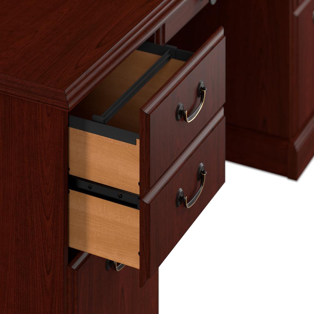Bush Business Furniture Arlington Executive Desk with Drawers in Harvest Cherry. Picture 8