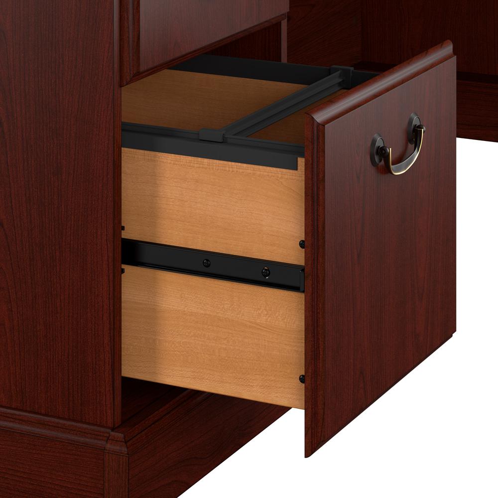 Bush Business Furniture Arlington Executive Desk with Drawers in Harvest Cherry. Picture 10