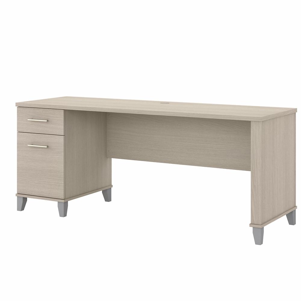 Bush Furniture Somerset 72W Office Desk with Drawers in Sand Oak. Picture 1
