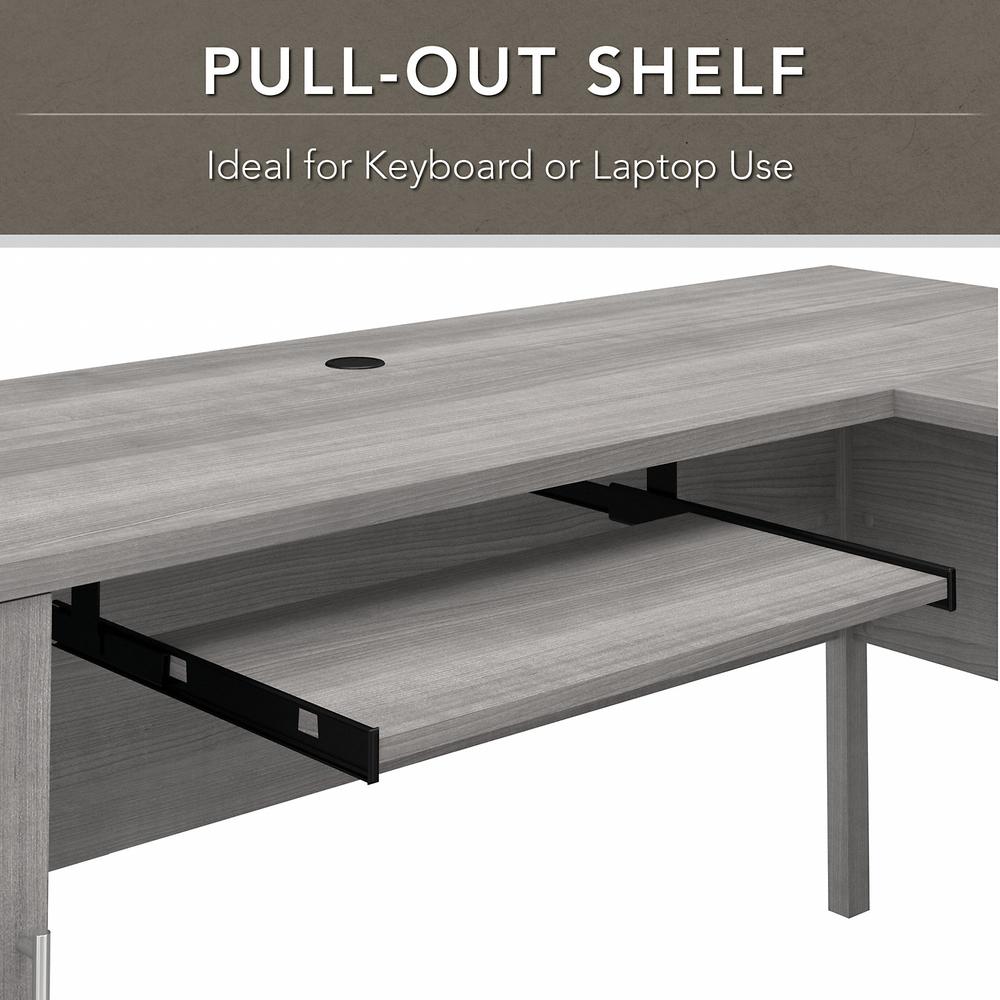 Bush Furniture Somerset 72W L Shaped Desk with Storage Platinum Gray. Picture 3