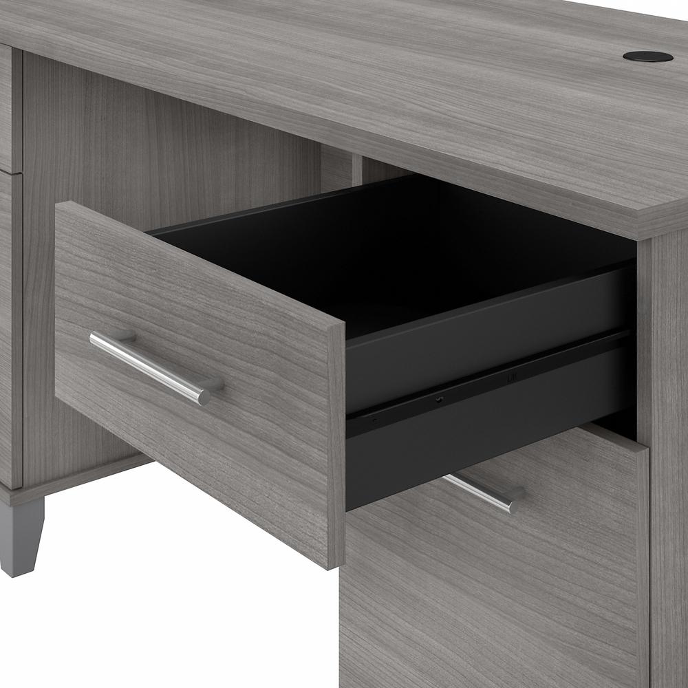 Bush Furniture Somerset 60W Office Desk with Drawers Platinum Gray. Picture 6
