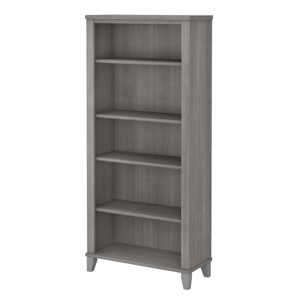 Bush Furniture Somerset Tall 5 Shelf Bookcase in Platinum Gray. Picture 1