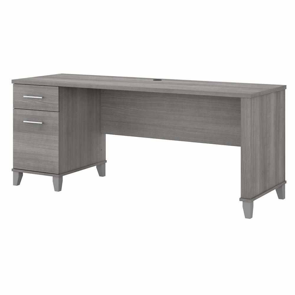 Bush Furniture Somerset 72W Office Desk with Drawers in Platinum Gray. Picture 1