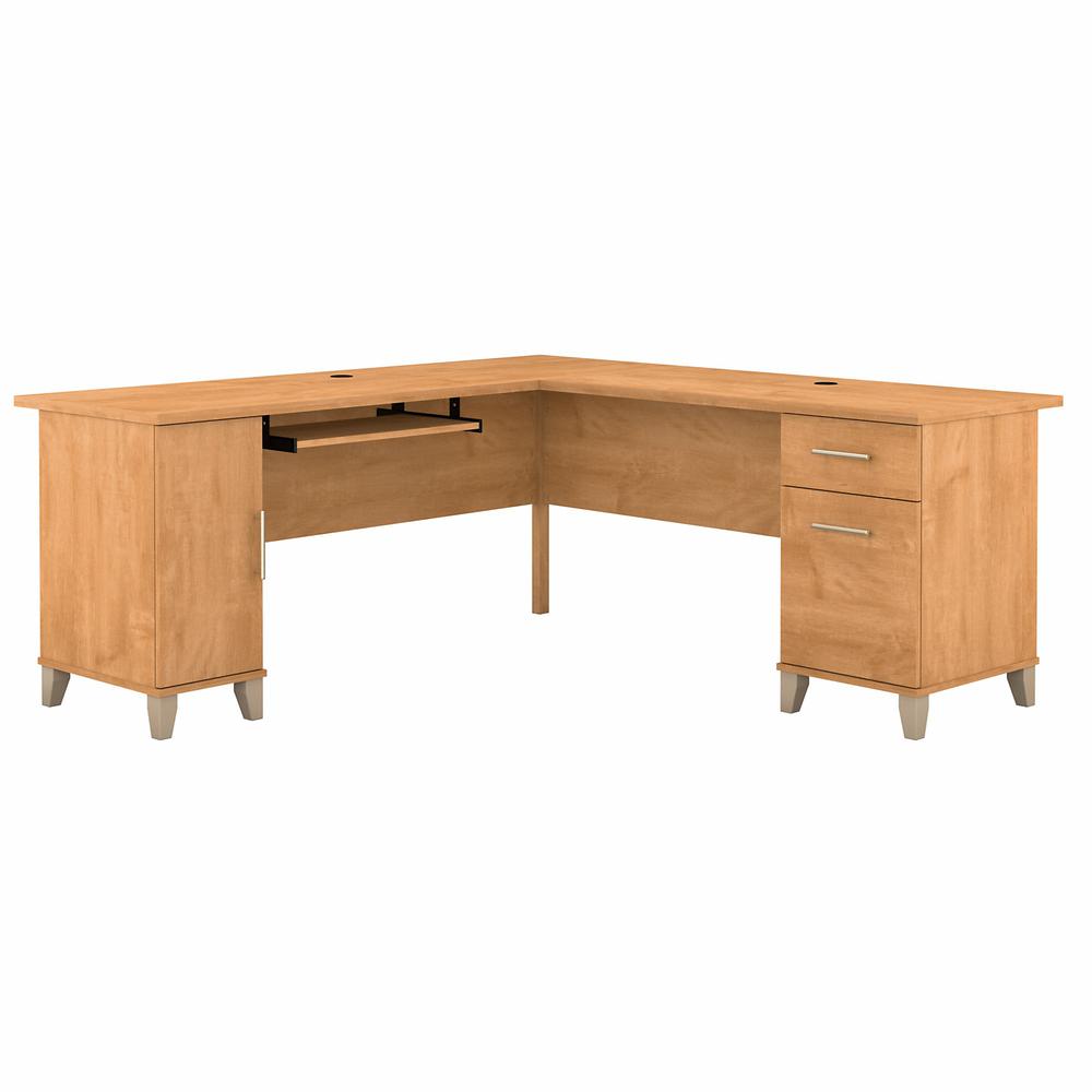 Bush Furniture Somerset 72W L Shaped Desk with Storage Maple Cross. Picture 1
