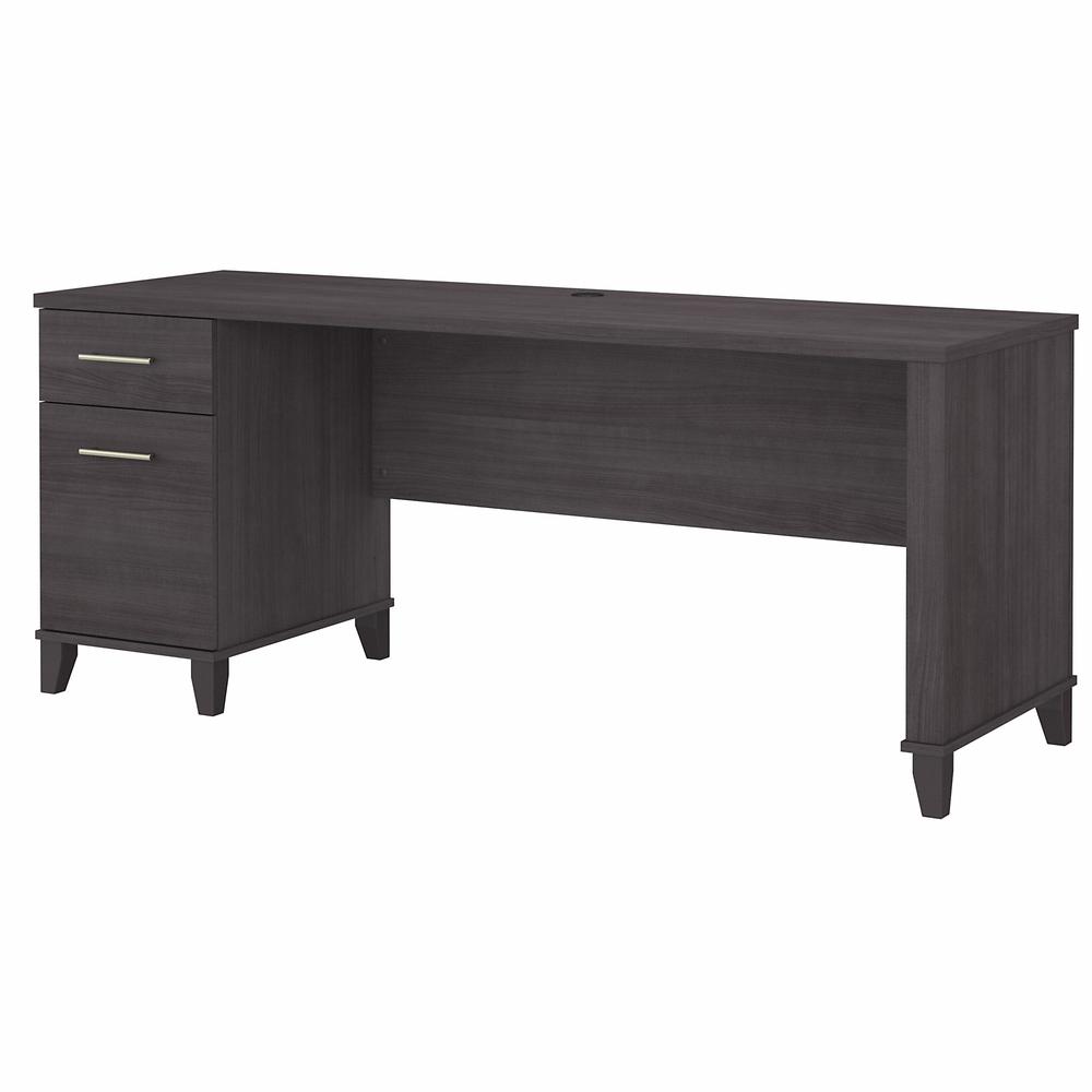 Bush Furniture Somerset 72W Office Desk with Drawers in Storm Gray. Picture 1
