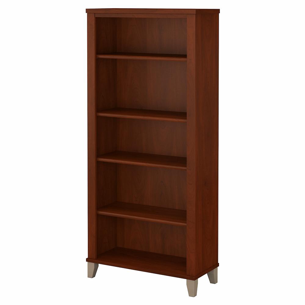 Bush Furniture Somerset Tall 5 Shelf Bookcase in Hansen Cherry. Picture 1
