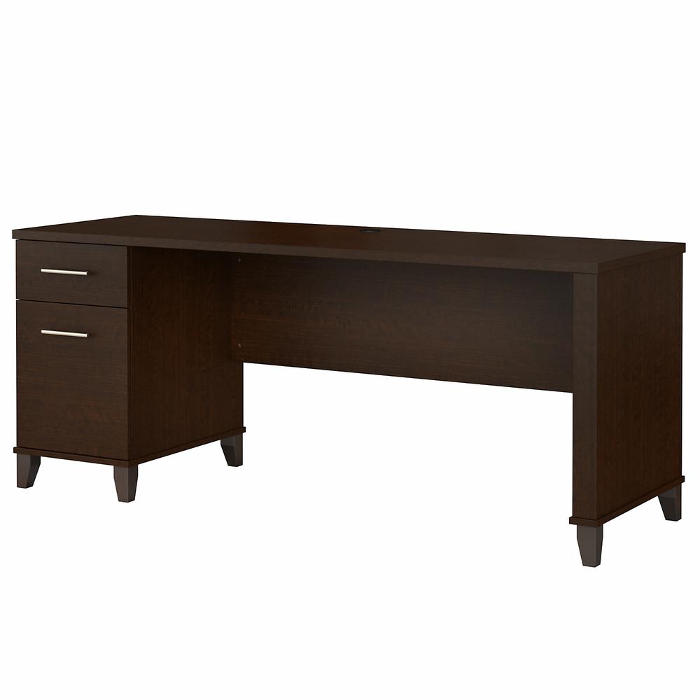 Bush Furniture Somerset 72W Office Desk with Drawers in Mocha Cherry. Picture 1