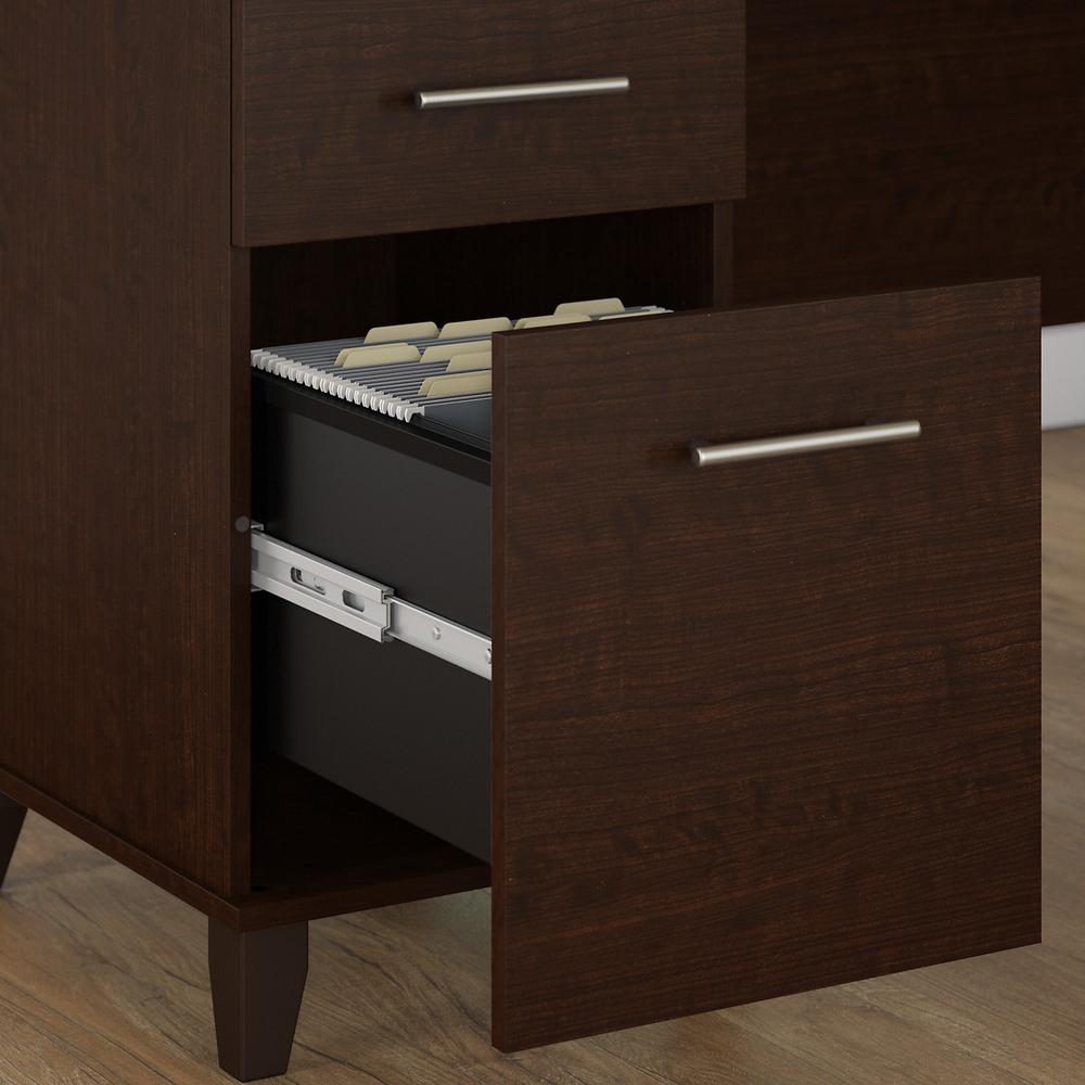 Bush Furniture Somerset 72W Office Desk with Drawers in Mocha Cherry. Picture 3