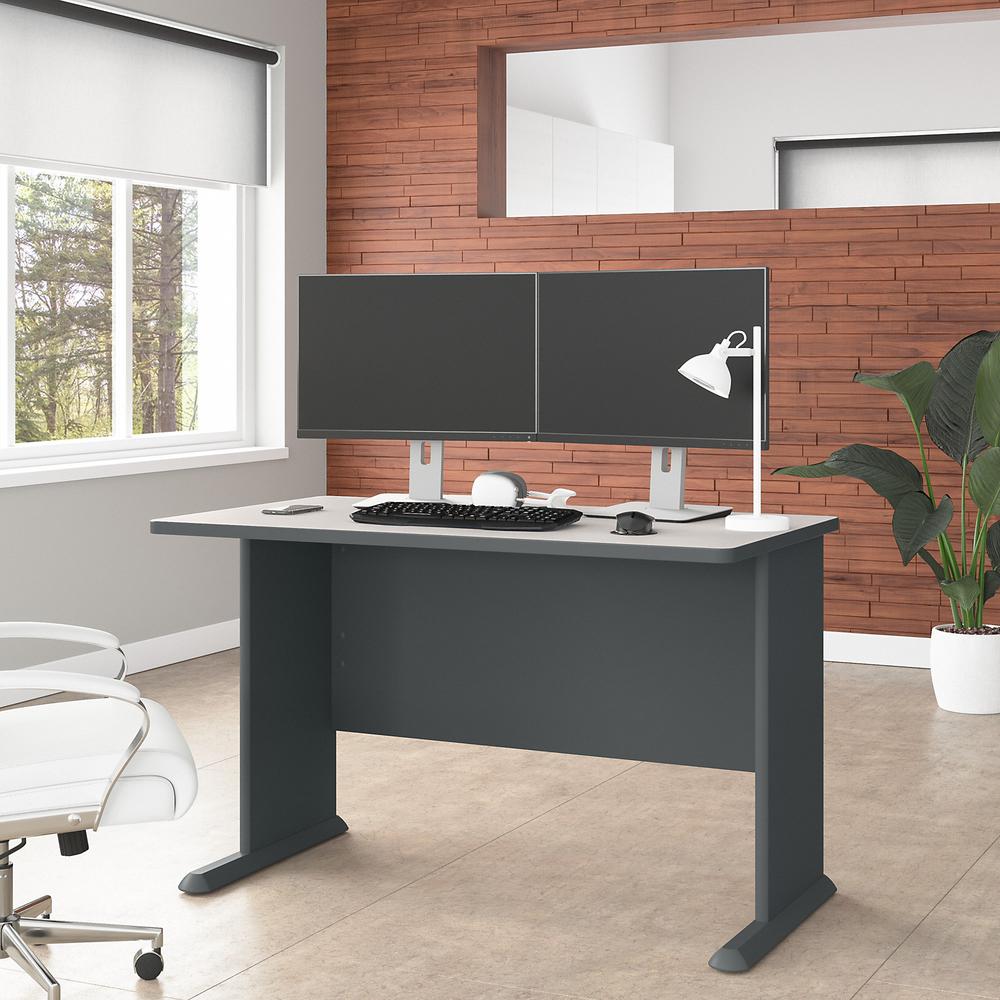 Bush Business Furniture Series A 48W Desk, Slate/White Spectrum. Picture 2