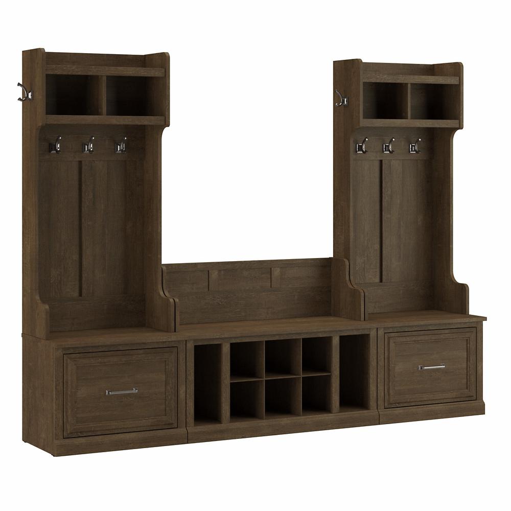Woodland Entryway Storage Set with Hall Trees and Shoe Bench with Drawers. Picture 1