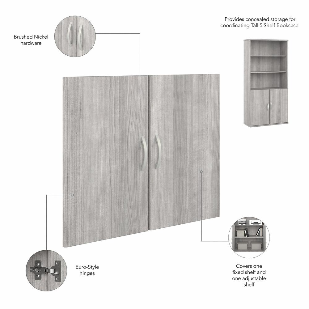 Bush Business Furniture Hybrid Half Height Door Kit - Platinum Gray. Picture 3