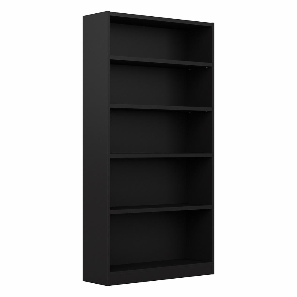 Bush Furniture Universal Tall 5 Shelf Bookcase in Black. Picture 1
