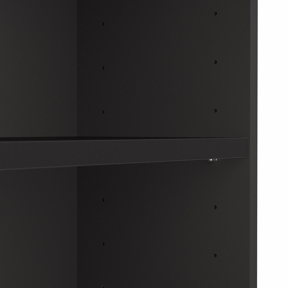 Bush Furniture Universal Tall 5 Shelf Bookcase in Black. Picture 6