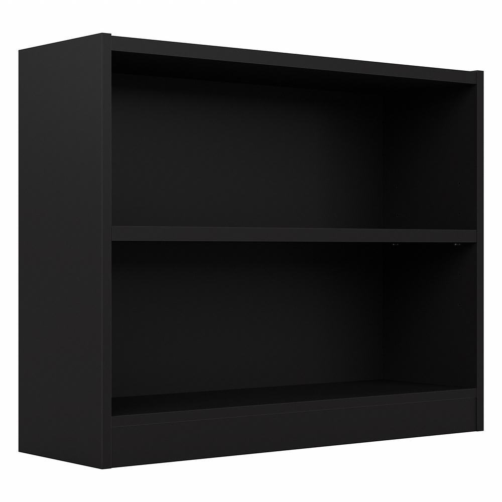 Bush Furniture Universal Small 2 Shelf Bookcase, Black. Picture 1