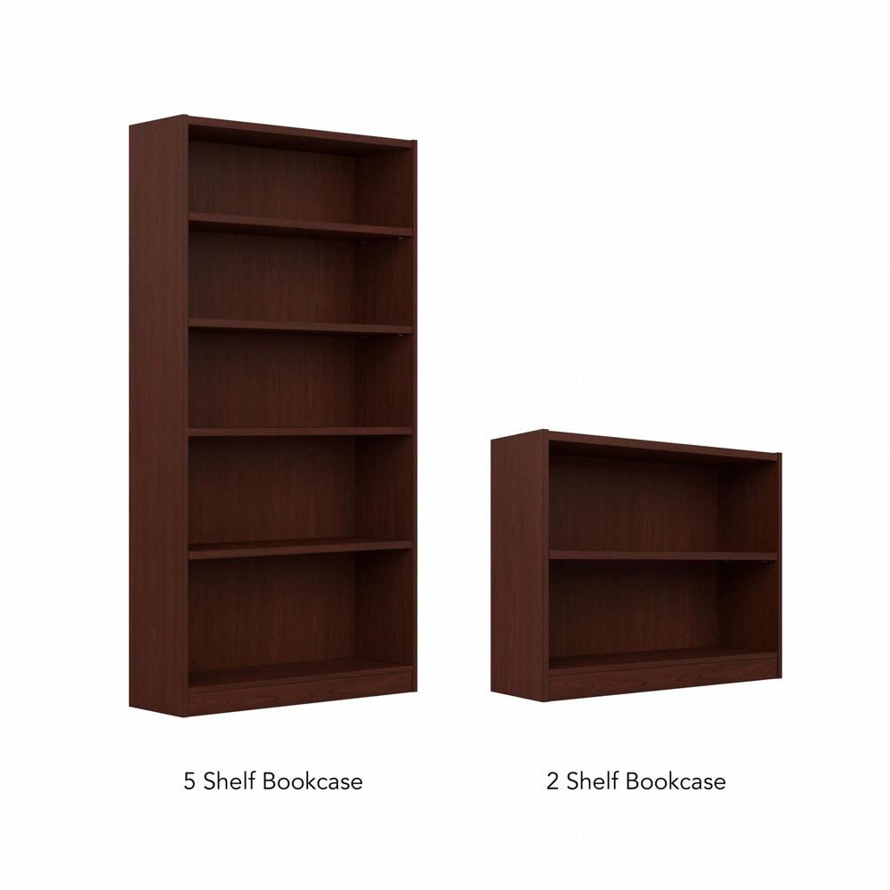 Universal Tall 5 Shelf Bookcase in Harvest Cherry. Picture 5