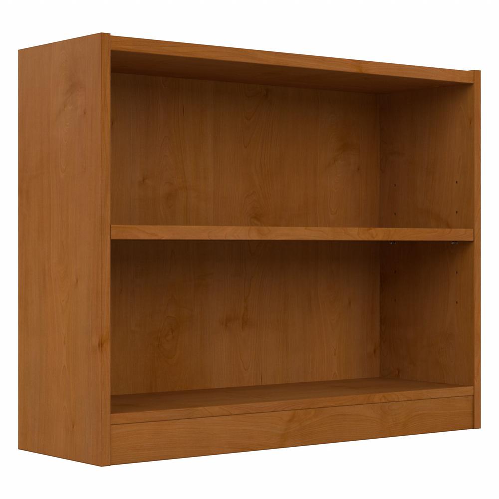 Bush Furniture Universal Small 2 Shelf Bookcase, Natural Cherry. Picture 1