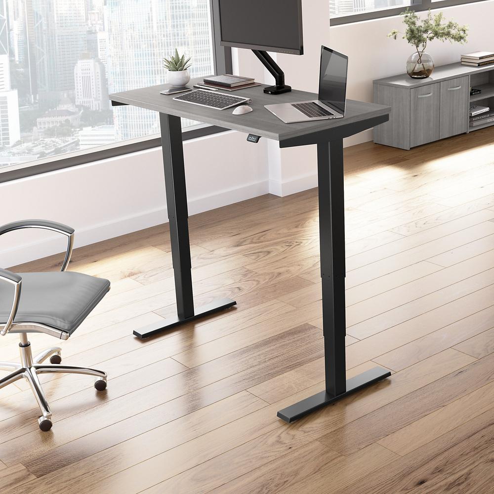 Move 40 Series by Bush Business Furniture 48W x 24D Electric Height Adjustable Standing Desk Platinum Gray/Black Powder Coat. Picture 2