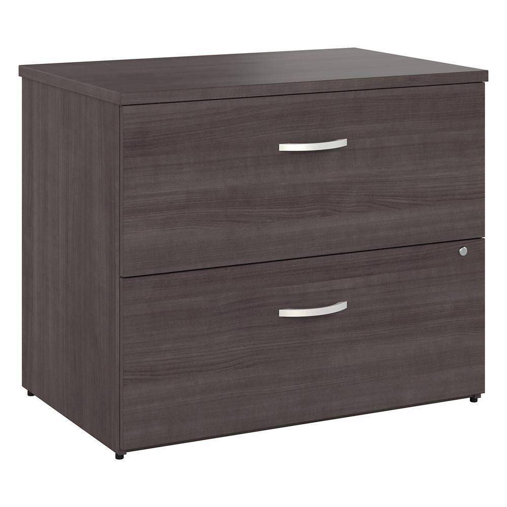 Bush Business Furniture Hybrid 2 Drawer Lateral File Cabinet - Assembled - Storm Gray. Picture 1