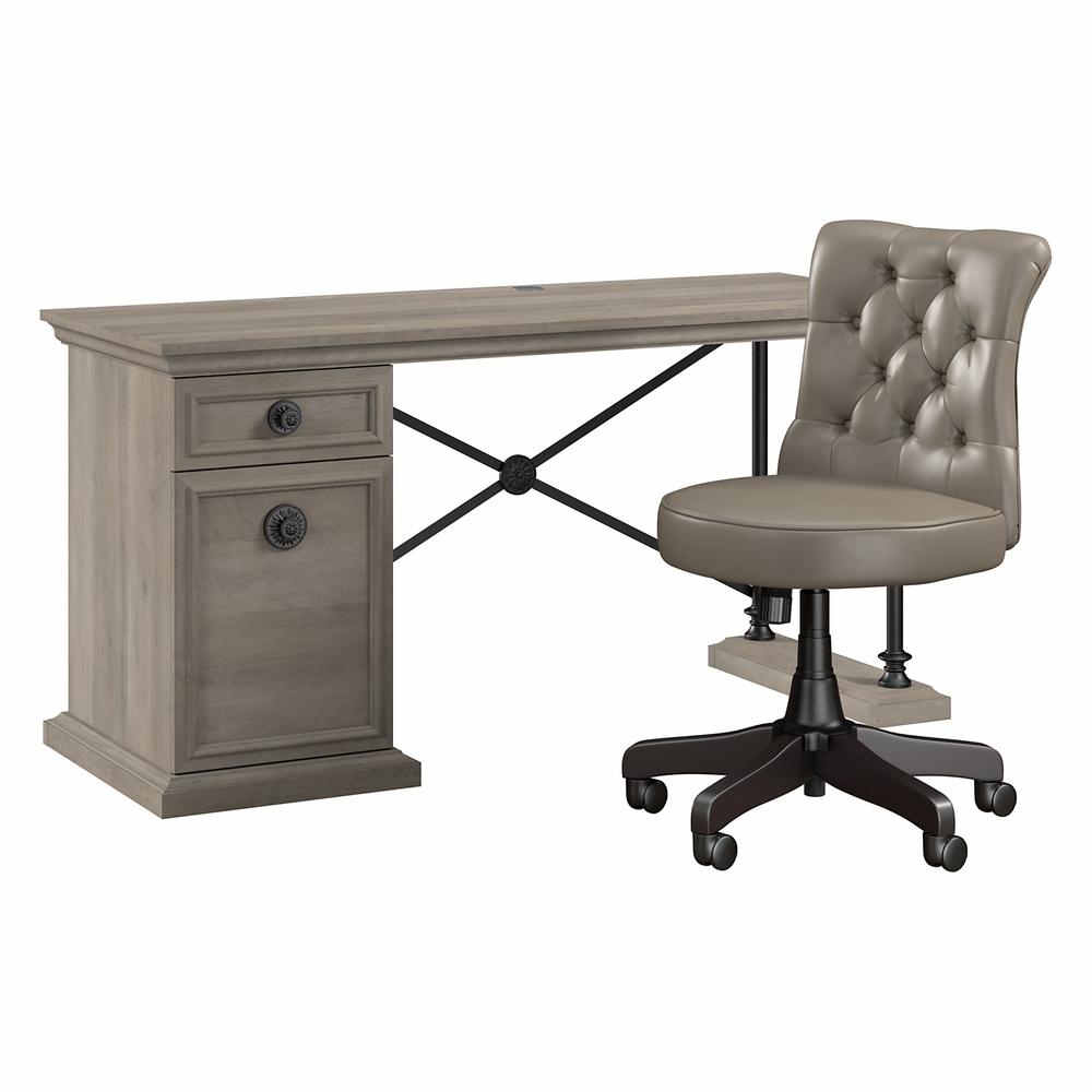 Bush Furniture Coliseum 60W Designer Desk Set with Office Chair. Picture 1