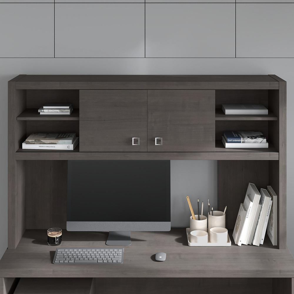 Office by kathy ireland® Echo 60W Hutch, Charcoal Maple. Picture 2