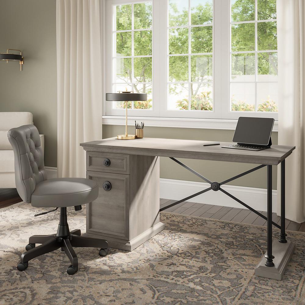 Bush Furniture Coliseum 60W Designer Desk Set with Office Chair. Picture 2