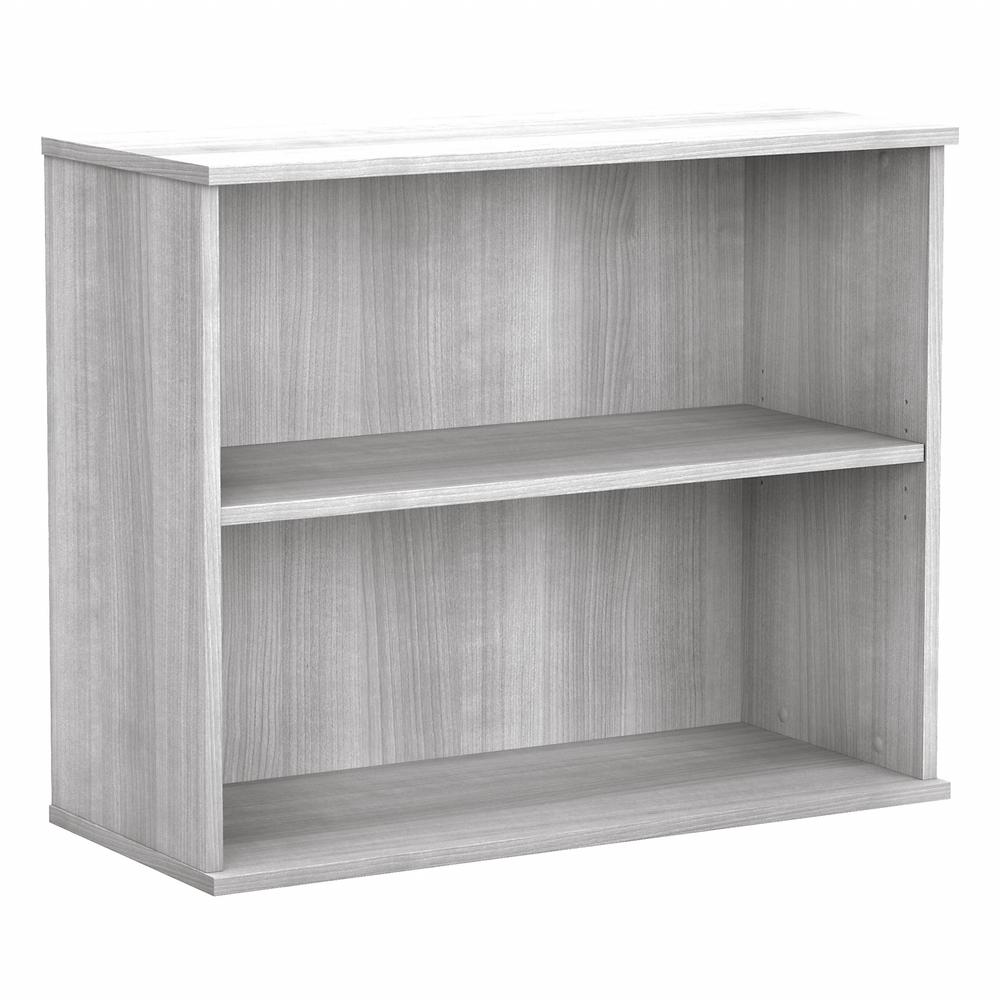 Bush Business Furniture Hybrid Small 2 Shelf Bookcase - Platinum Gray. Picture 1