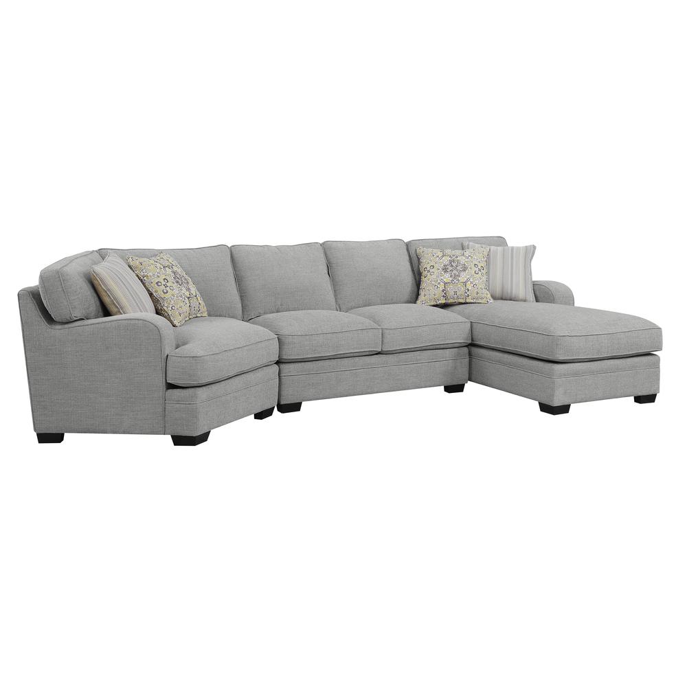 Rsf Chaise Sectional with Track Arms, Welt Seaming, And Block Feet. Picture 1