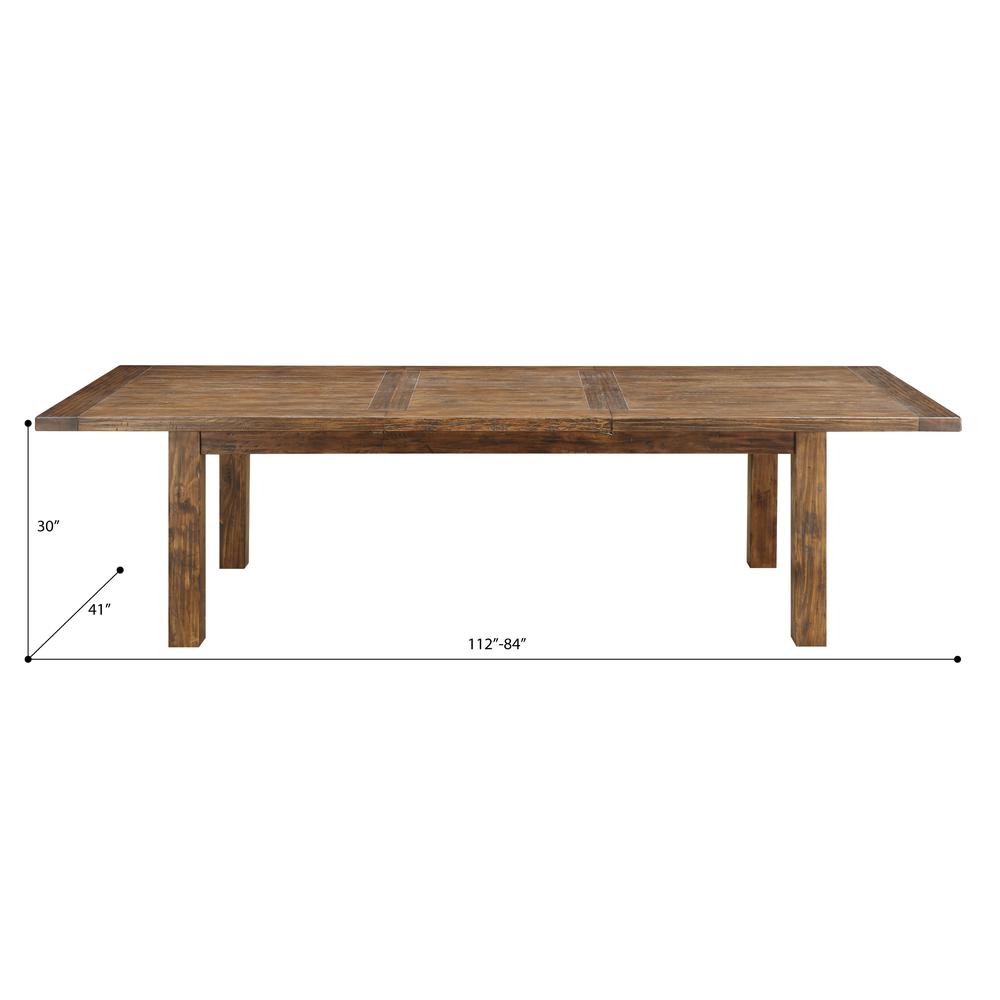 84" Butterfly Leaf Dining Table with Self-Storing Butterfly Extension Leaf. Picture 2