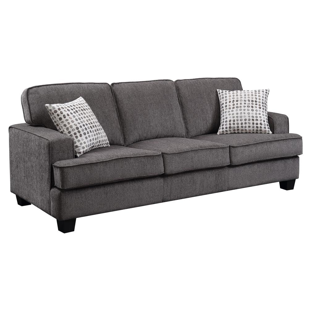 87" Sofa with Ultra-Soft Fabric And Block Legs. Picture 1
