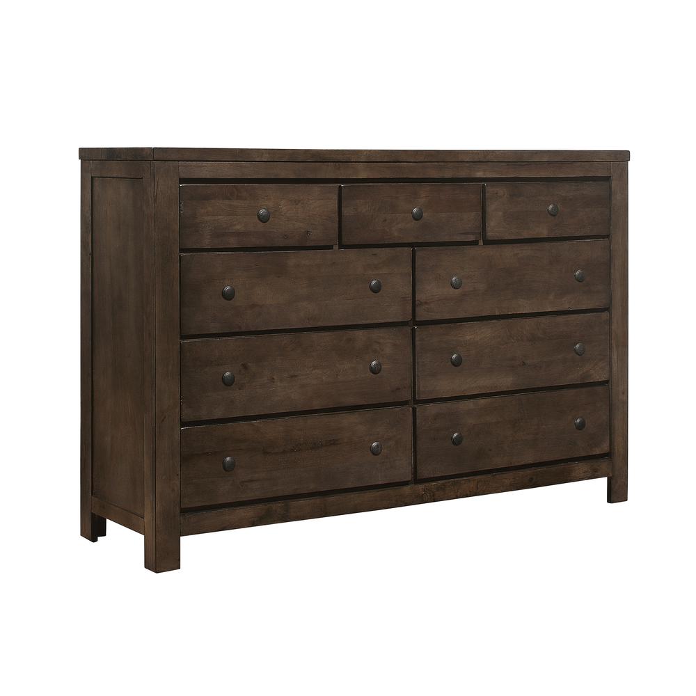 9-Drawer Dresser with Rustic Finish And Nine Drawers. Picture 1