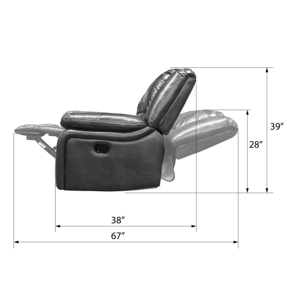 Wallace & Bay Marshall Swivel Gliding Recliner, Gray. Picture 4