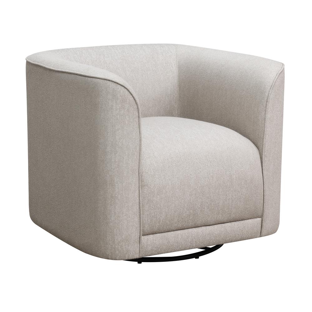 Swivel Accent Chair with 360° Swivel And U-Shape. Picture 1