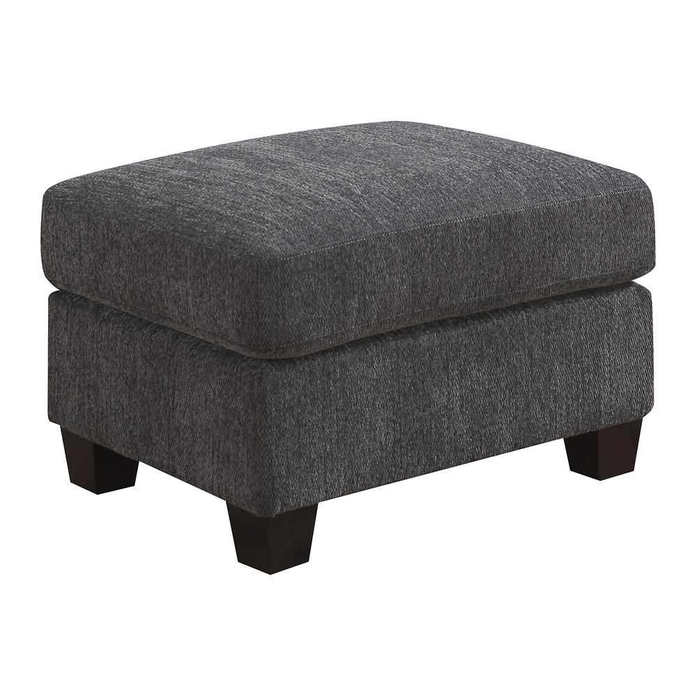 Ottoman with Fixed Cushion And Block Feet. Picture 1