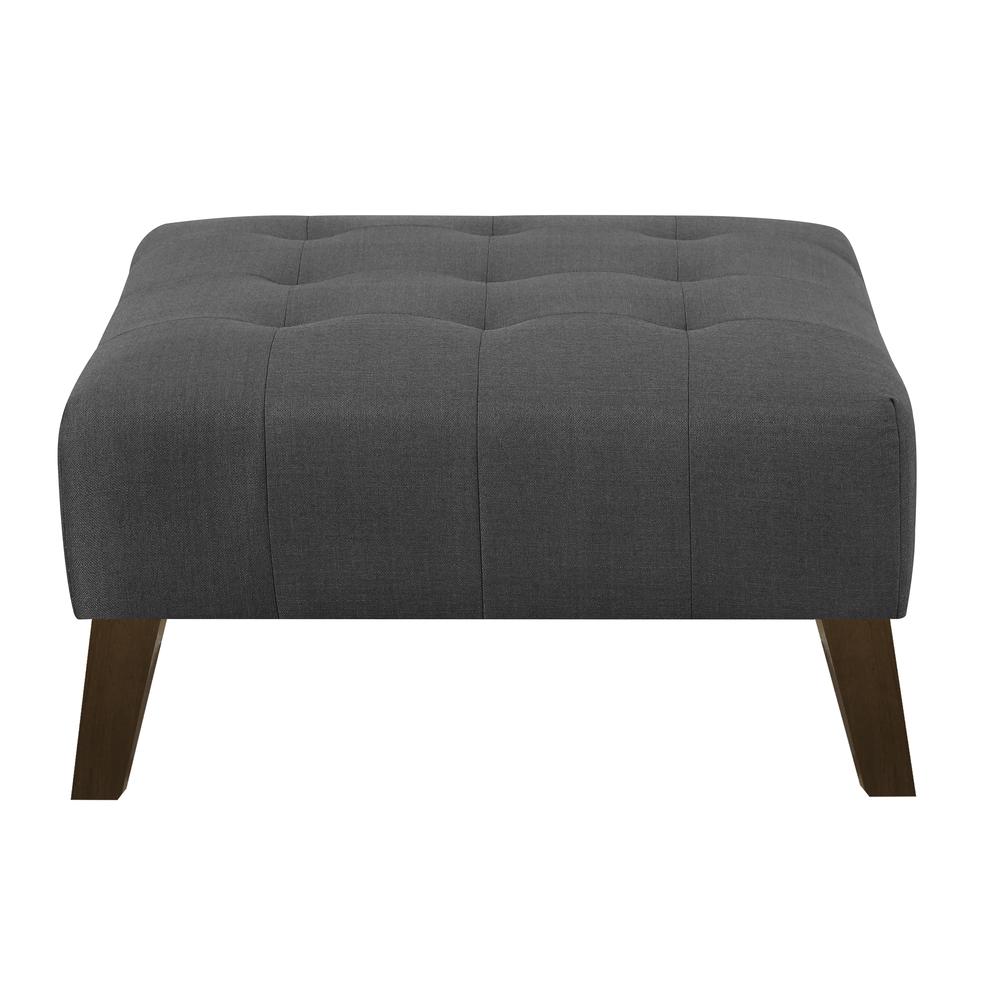 Wallace & Bay Browning Square Ottoman, Charcoal Pebble. Picture 2