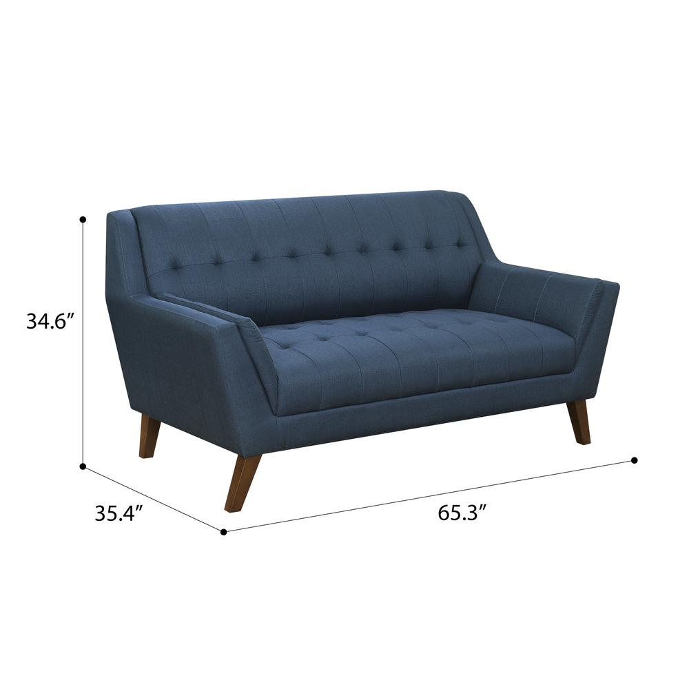 Wallace & Bay Browning Loveseat, Navy Peacock. Picture 2