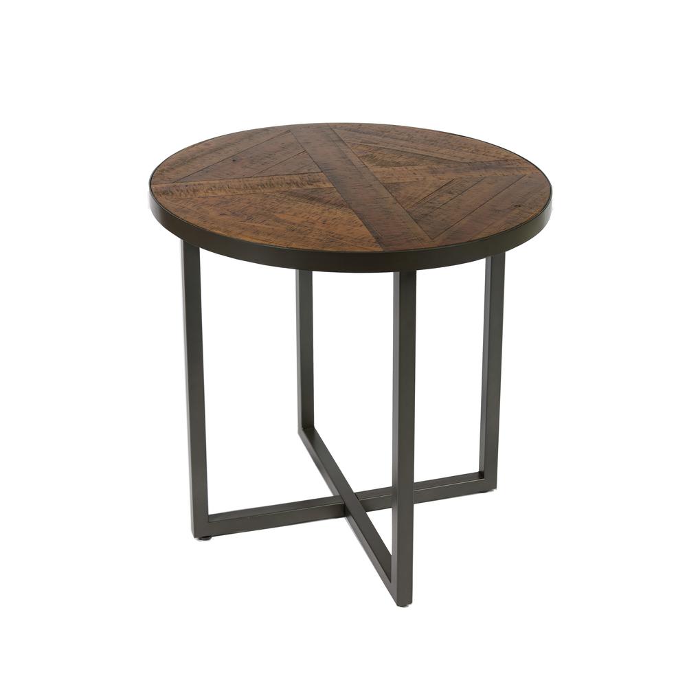 Wallace & Bay Oceans Round End Table, Antique Pine. Picture 2