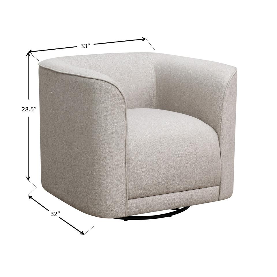 Swivel Accent Chair with 360° Swivel And U-Shape. Picture 2