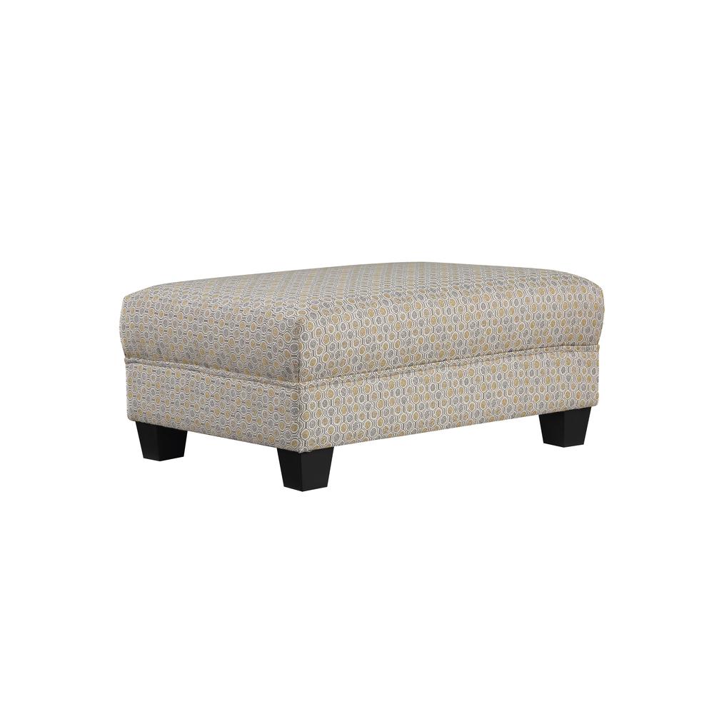 Ottoman with Fixed Cushion And Wood Legs. Picture 1