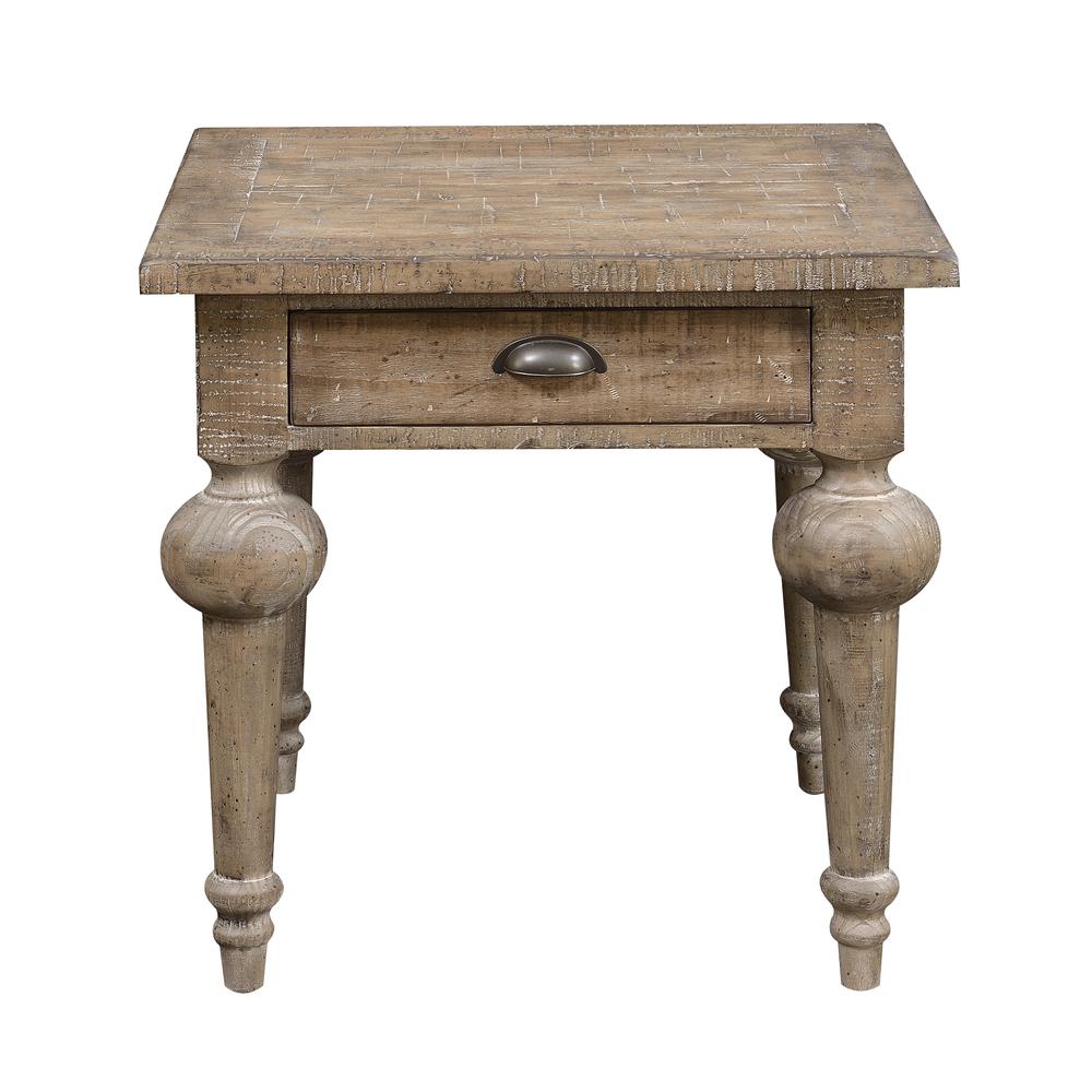 Wallace & Bay Oceans Square End Table, Sandstone Buff. Picture 3