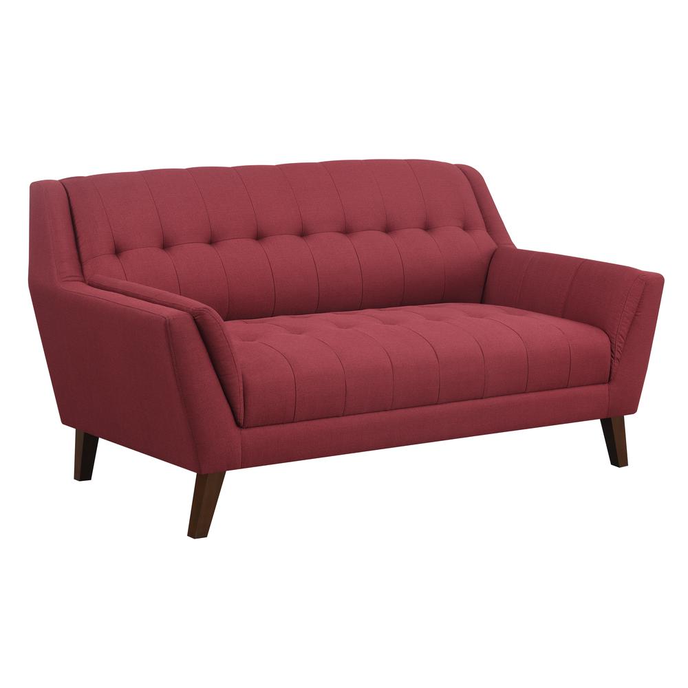 Wallace & Bay Browning Loveseat, Brick Red. Picture 1
