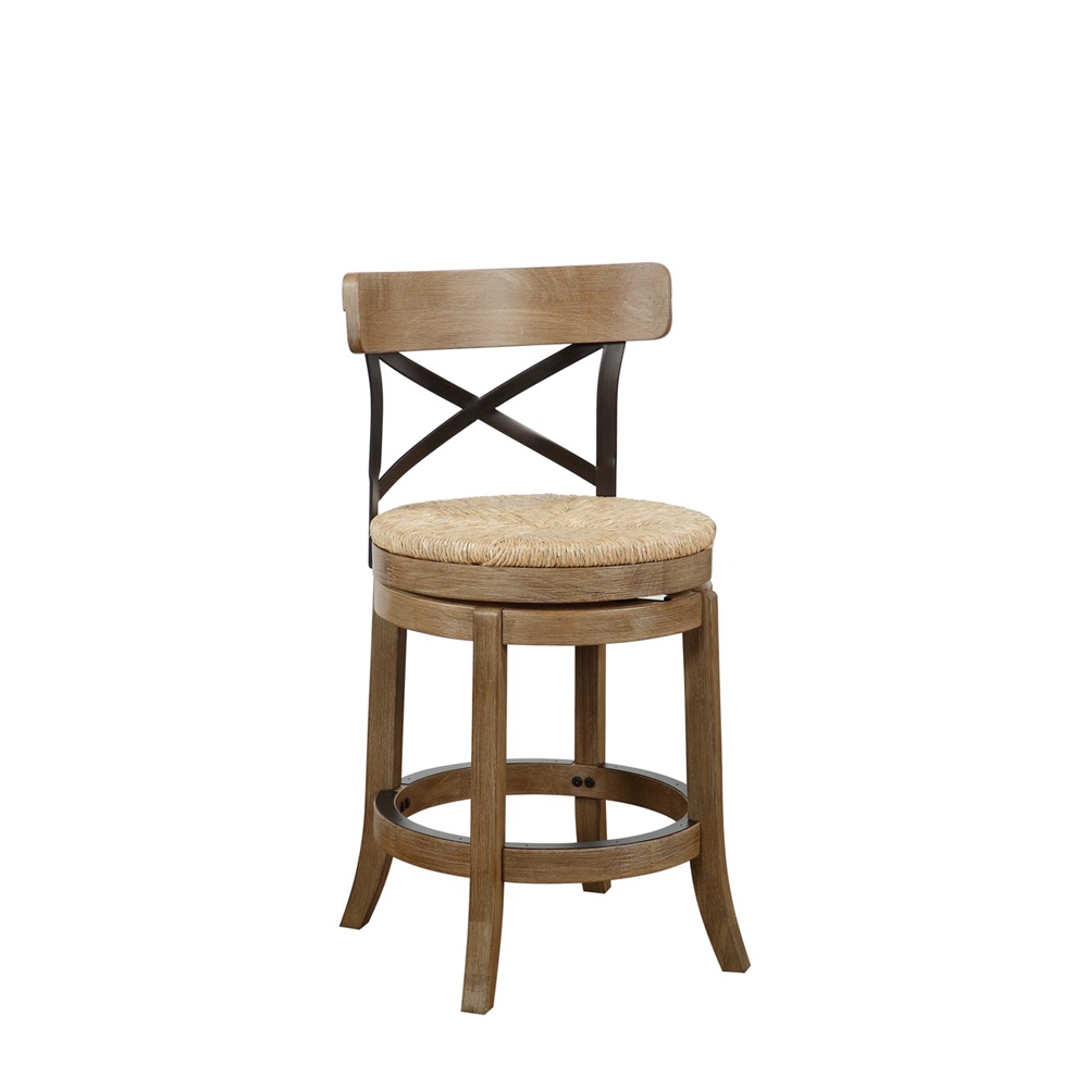 24" Myrtle Counter Stool, Wire-Brush. Picture 1