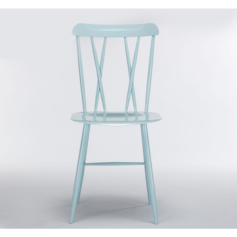 Savannah Light Blue Metal Dining Chair - Set of 2. Picture 20