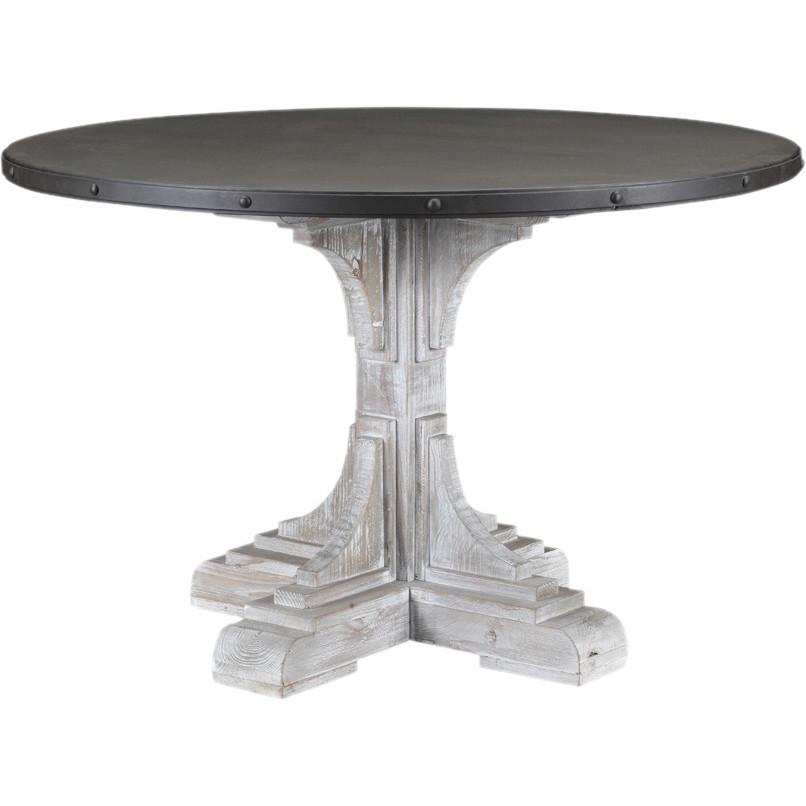 Serrano Round Table, White-Wash. Picture 1