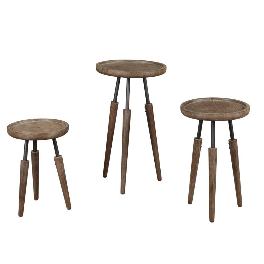 Lily 3pc Round Accent Side Tables. Picture 1